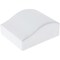 Plymor White Faux Leather Bracelet Ramp Display Stand, 5.125" W x 6.125" D x 2.5" H